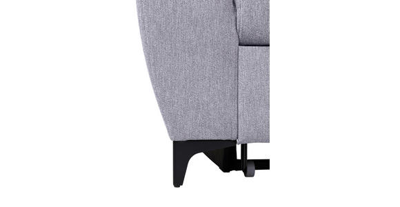 ECKSOFA Grau Velours Bettkasten, Schlaffunktion, Rücken echt, Kopfteilverstellung, Liegefläche im Originalstoff  - Schwarz/Grau, KONVENTIONELL, Textil/Metall (255/217cm) - Carryhome