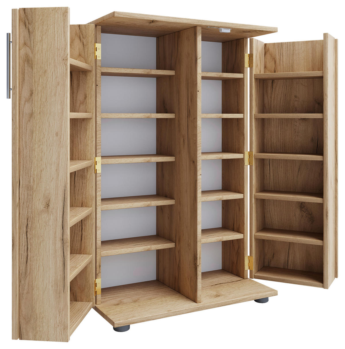 CD-REGAL Honigeiche  - Honigeiche/Schwarz, Design, Holzwerkstoff/Kunststoff (60/93/31cm) - MID.YOU