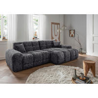 ECKSOFA Bosco Schwarz Struktur  - Schwarz, MODERN, Kunststoff/Textil (301/152cm) - Livetastic