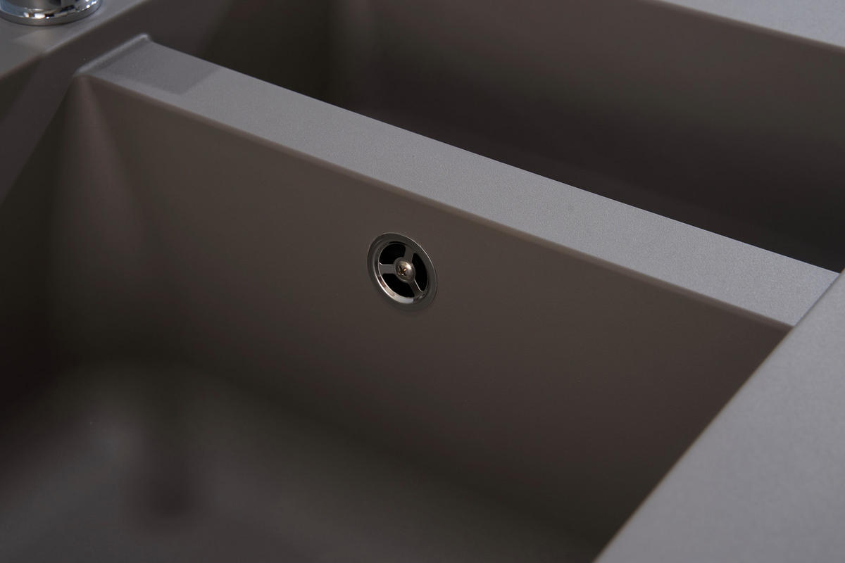 SPÜLE 1712DENVER100X50G  - Grau, Trend, Glas/Kunststoff (100/20/50cm) - Respekta