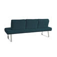 SITZBANK 209/92/78 cm  in Dunkelblau  - Chromfarben/Dunkelblau, Design, Textil/Metall (209/92/78cm) - Dieter Knoll