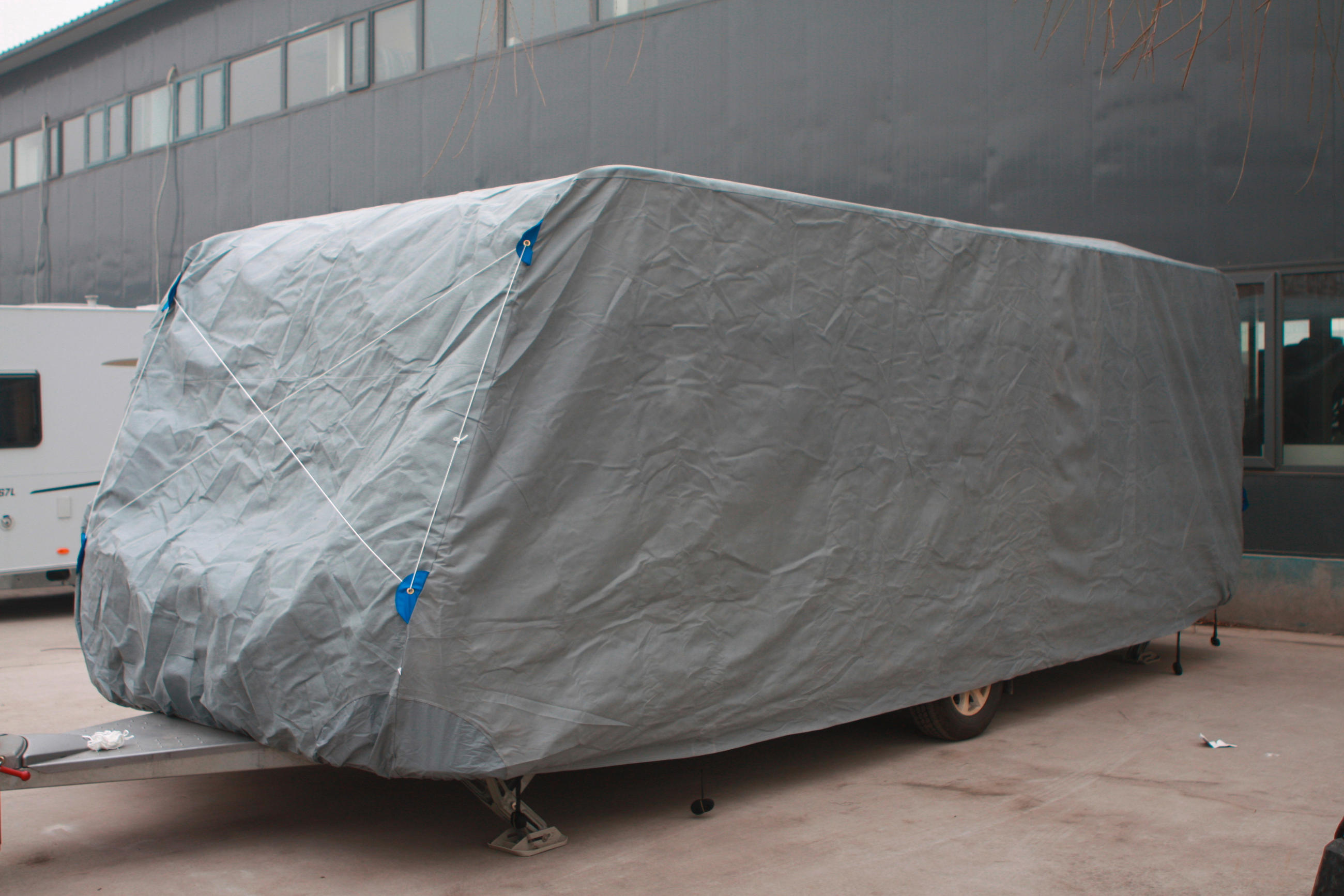 ZAKRÝVACÍ PLACHTA   - šedá, Basics, plast (460/220/250cm)