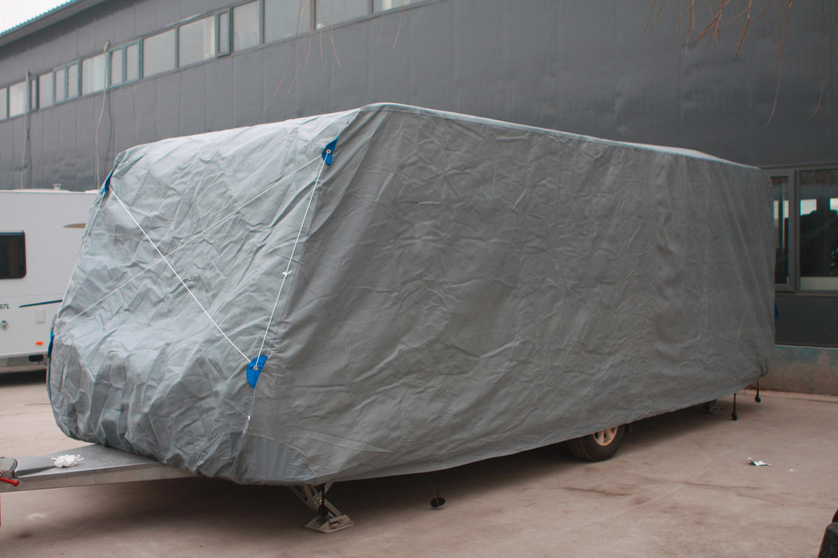 ZAKRÝVACÍ PLACHTA   - šedá, Basics, plast (460/220/250cm)