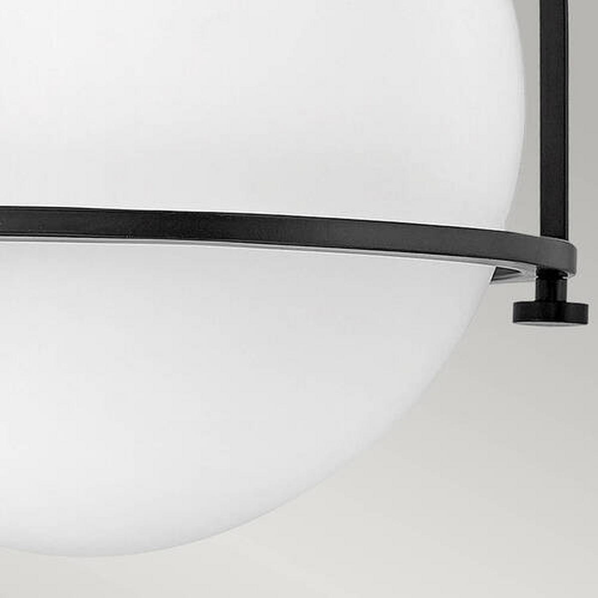 STROPNA SVETILKA Elstead Somerset 28.2/31.8 cm   - črna, Design, kovina/steklo (28.2/31.8cm) - Elstead Lighting