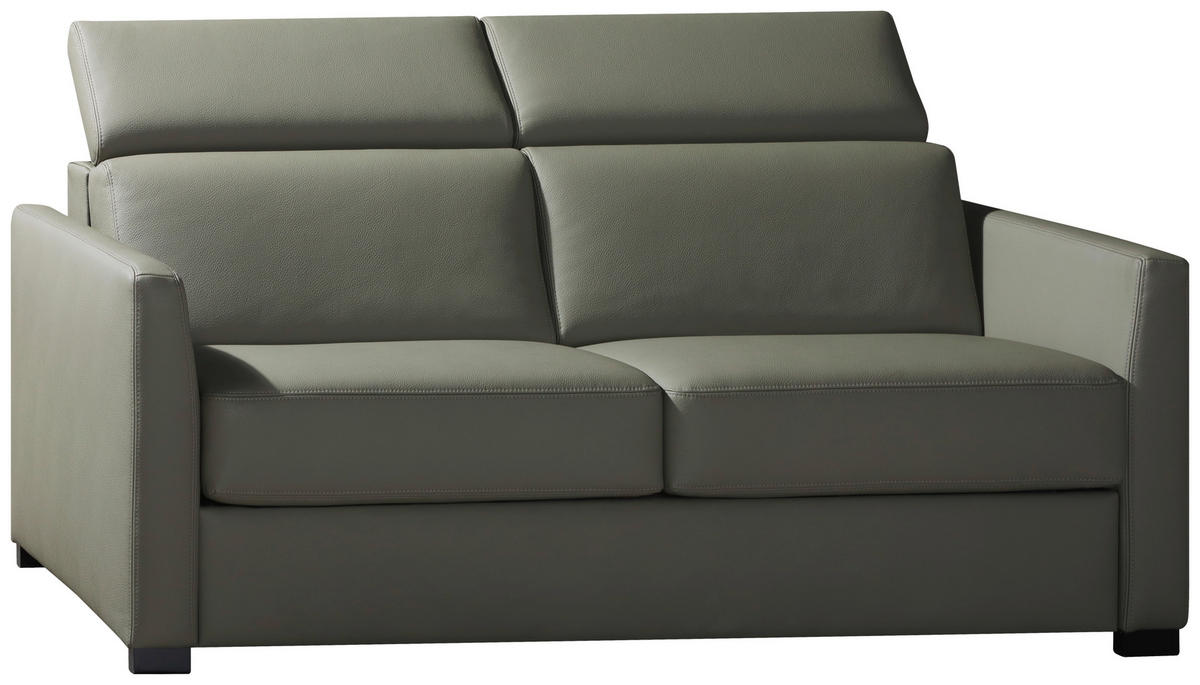 SCHLAFSOFA  mit Bettkasten erhältlich, Bettfunktion erhältlich, Rücken echt, Armteil links, Armteil rechts Flachgewebe Khaki  - Khaki/Schwarz, Design, Holz/Textil (184/85/97cm) - Novel