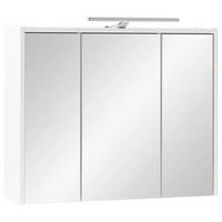 SPIEGELSCHRANK 74,5/65/16 cm  - Weiß Hochglanz/Weiß, MODERN, Glas/Holzwerkstoff (74,5/65/16cm) - MID.YOU