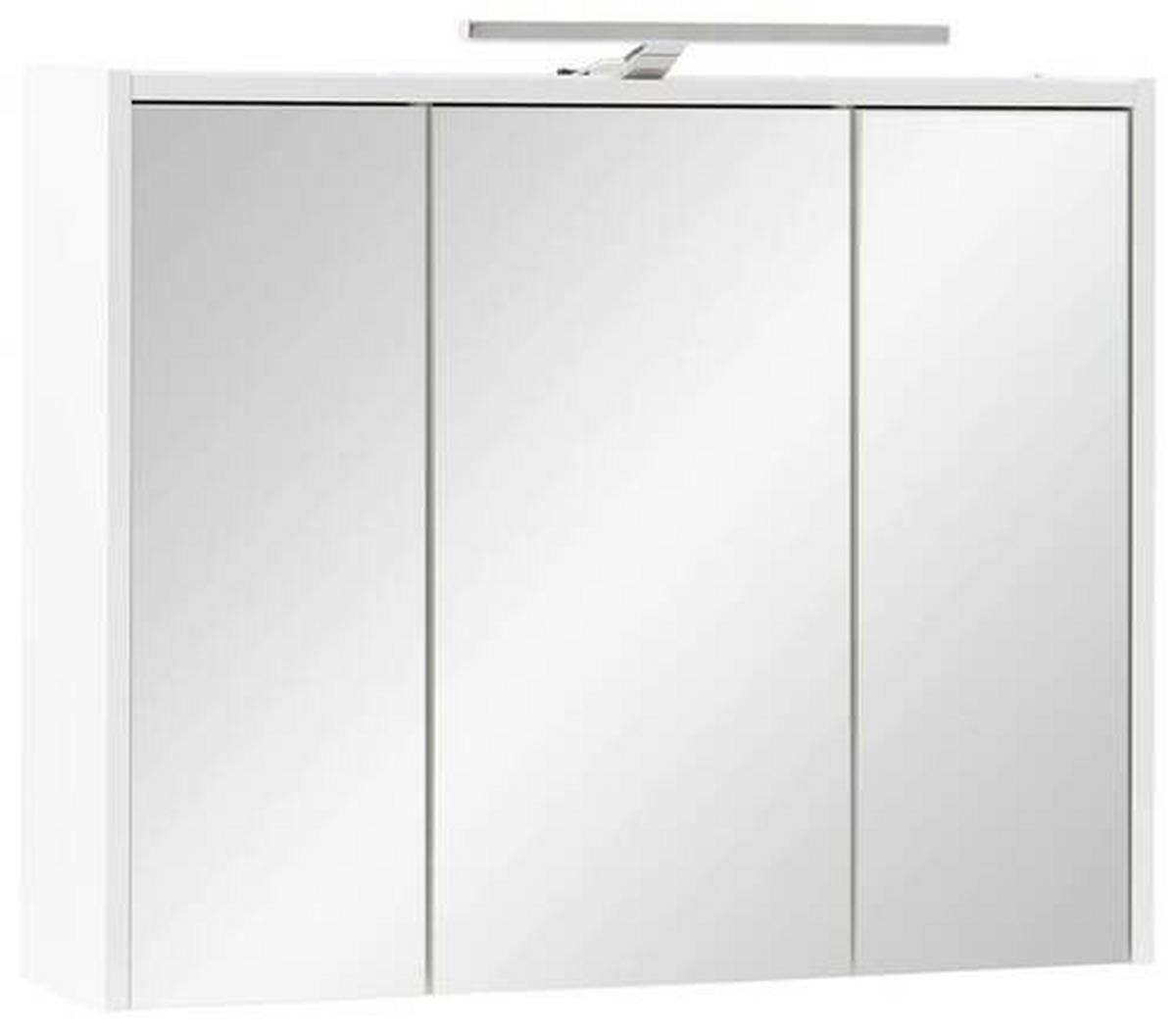 SPIEGELSCHRANK 74,5/65/16 cm  - Weiß Hochglanz/Weiß, MODERN, Glas/Holzwerkstoff (74,5/65/16cm) - MID.YOU