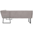 ECKBANK 237/159 cm Webstoff Schwarz, Hellgrau - Hellgrau/Schwarz, Design, Textil/Metall (237/159cm) - Novel
