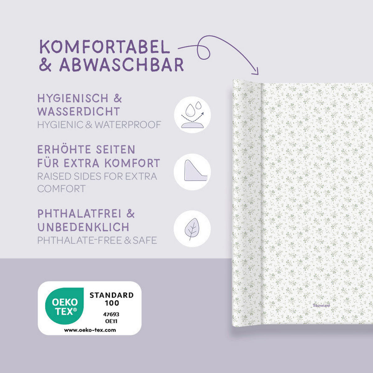 WICKELAUFLAGE Olive  - Multicolor, Basics, Kunststoff (50/70/5cm) - Träumeland