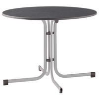 GARTENKLAPPTISCH 100/100/72 cm Metall rund  - Anthrazit/Graphitfarben, Basics, Kunststoff/Metall (100/100/72cm) - Sieger