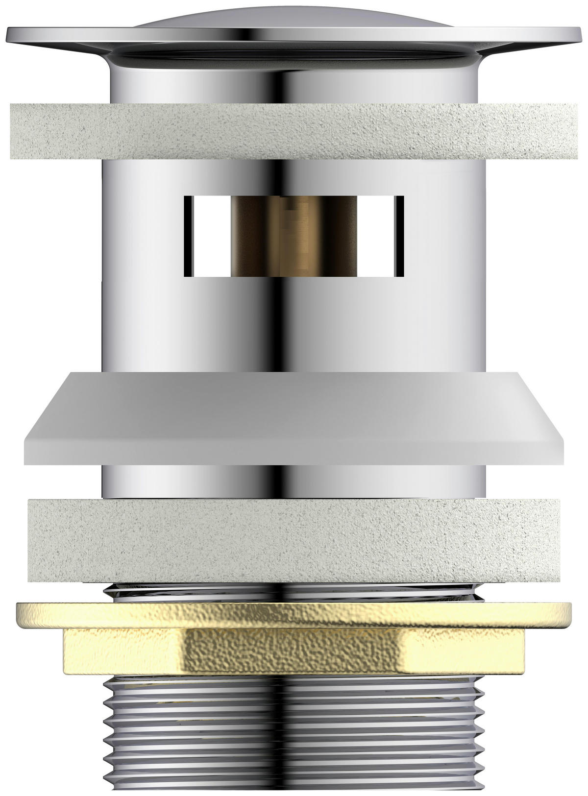 ABLAUFVENTIL 55010618  - Chromfarben, Basics, Kunststoff/Metall (4cm) - Schütte