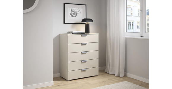 KOMMODE  in 80/100/43 cm  - Champagner/Dunkelgrau, Design, Glas/Holzwerkstoff (80/100/43cm) - Carryhome