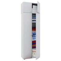 MEHRZWECKSCHRANK 70/218/39 cm  - Weiss/Schwarz, Modern, Holzwerkstoff/Kunststoff (70/218/39cm) - MID.YOU