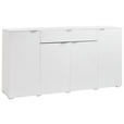 SIDEBOARD  180/92/42 cm 1 Schublade(n)  - Chromfarben/Weiß, Design, Glas/Holzwerkstoff (180/92/42cm) - Novel