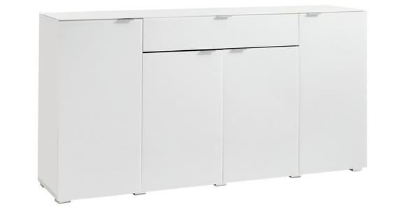 SIDEBOARD  180/92/42 cm 1 Schublade(n)  - Chromfarben/Weiß, Design, Glas/Holzwerkstoff (180/92/42cm) - Novel