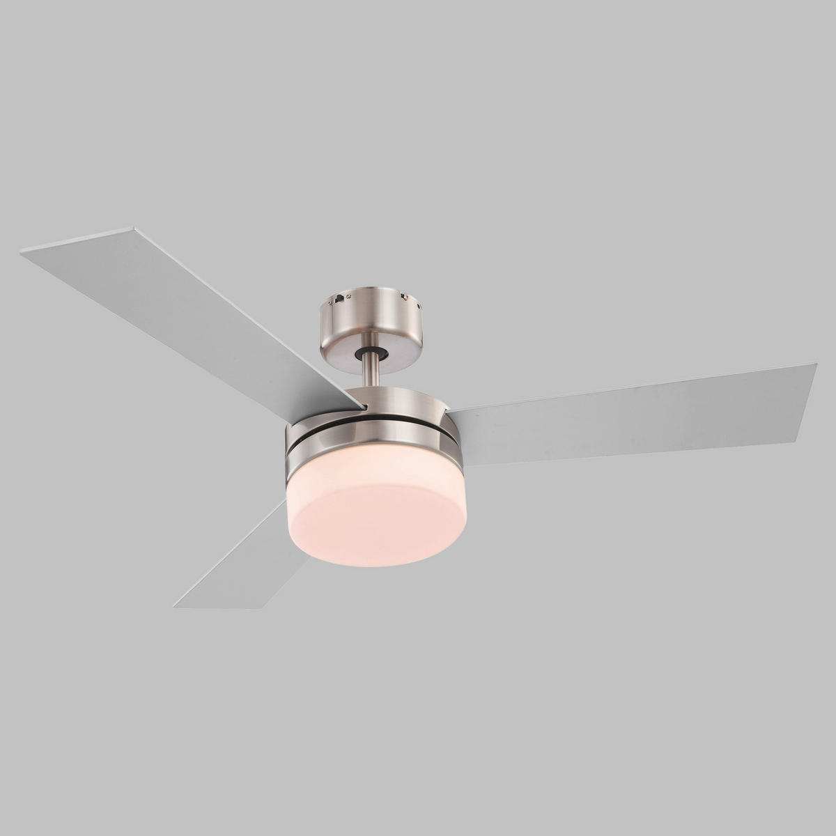DECKENVENTILATOR  105/30,5 cm    - Silberfarben/Braun, Konventionell, Glas/Holz (105/30,5cm) - Globo