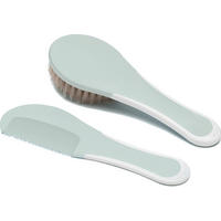 BABYKAMM UND BÜRSTE 2tlg. Fabulous   - Pastellgrün/Weiß, Trend, Kunststoff/Textil (5,6/16,4cm) - Bebe Jou