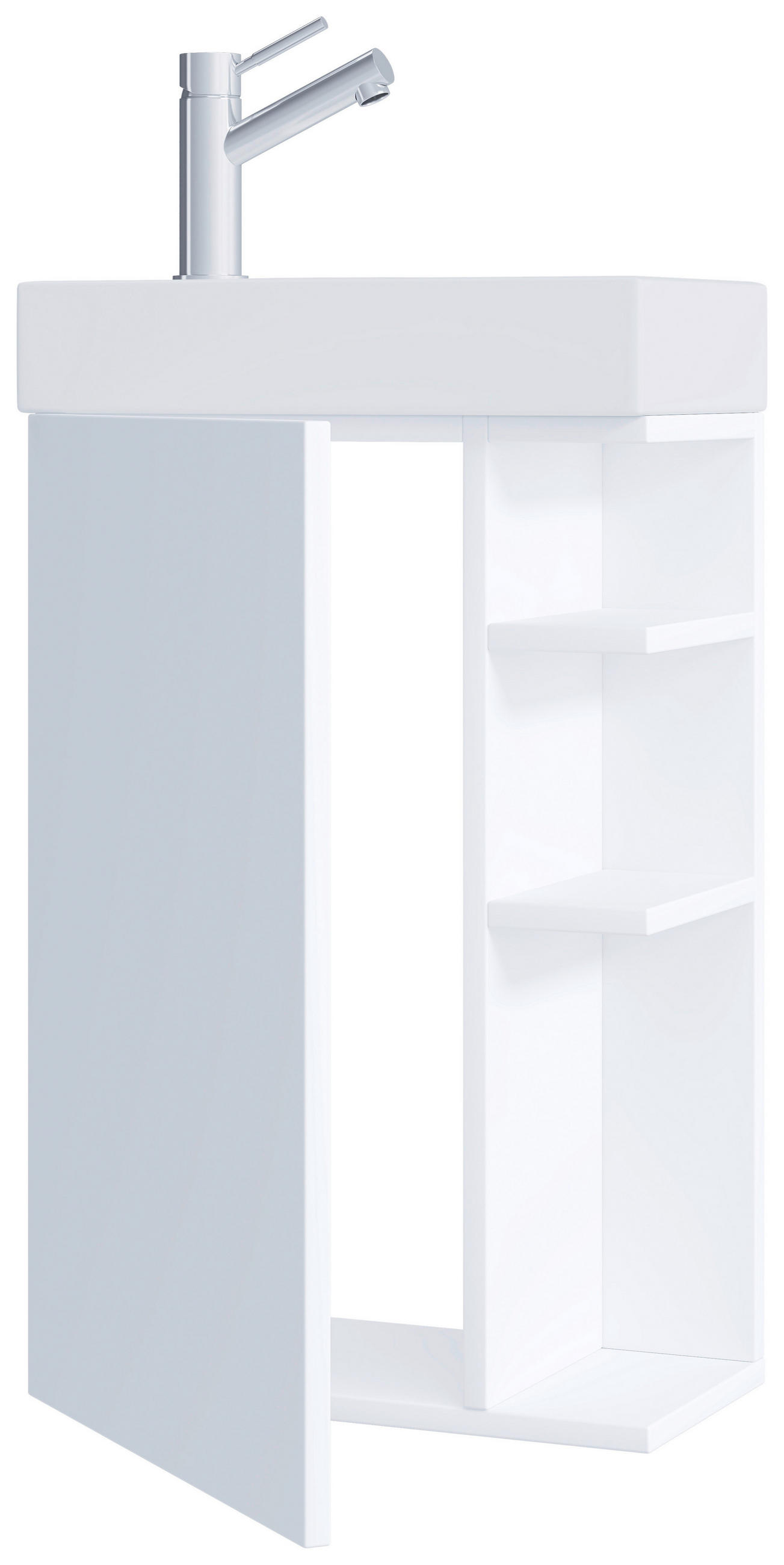 WASCHTISCHKOMBI 40 cm  - Weiß, MODERN, Keramik/Holzwerkstoff (40cm) - MID.YOU