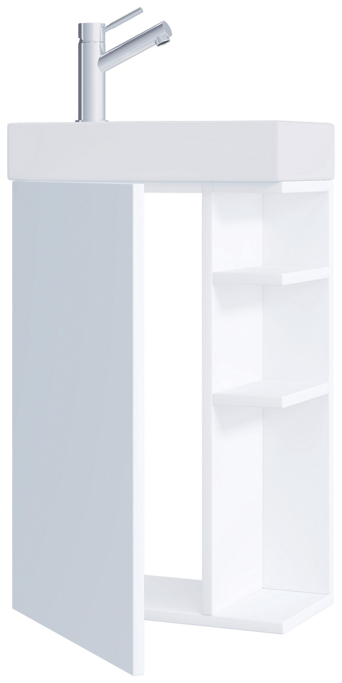 WASCHTISCHKOMBI 40 cm  - Weiß, MODERN, Keramik/Holzwerkstoff (40cm) - MID.YOU