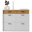HÄNGESCHUHSCHRANK 125/101/37 cm  - Eichefarben/Anthrazit, Design, Holzwerkstoff/Metall (125/101/37cm) - Xora