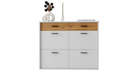HÄNGESCHUHSCHRANK 125/101/37 cm  - Eichefarben/Anthrazit, Design, Holzwerkstoff/Metall (125/101/37cm) - Xora