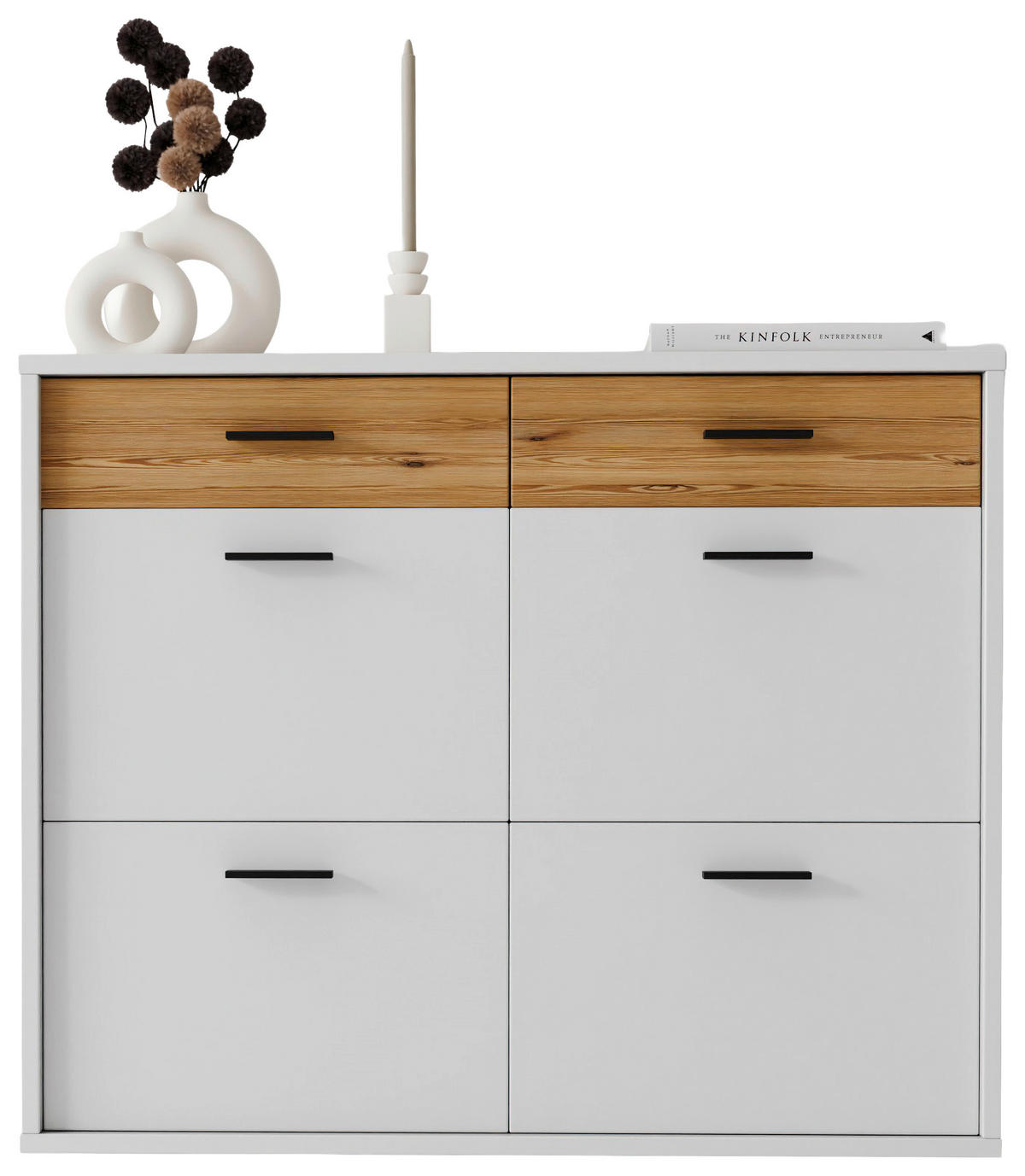 HÄNGESCHUHSCHRANK 125/101/37 cm  - Eichefarben/Anthrazit, Design, Holzwerkstoff/Metall (125/101/37cm) - Xora