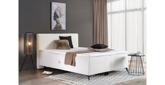 BOXBETT 180/200 cm in Beige - Beige/Schwarz, Design, Holz/Holzwerkstoff (180/200cm) - Xora