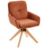 ARMLEHNSTUHL  in Eisen Samt  - Rostfarben/Eichefarben, MODERN, Holz/Textil (59/91/65cm) - Livetastic