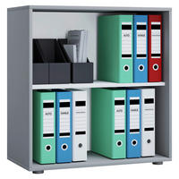 AKTENREGAL 70/74/37 cm  - Schwarz/Grau, Basics, Holzwerkstoff/Kunststoff (70/74/37cm) - P & B