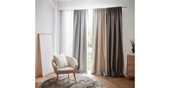 FERTIGVORHANG CAVA black-out (lichtundurchlässig) 140/245 cm   - Sandfarben, KONVENTIONELL, Textil (140/245cm) - Dieter Knoll