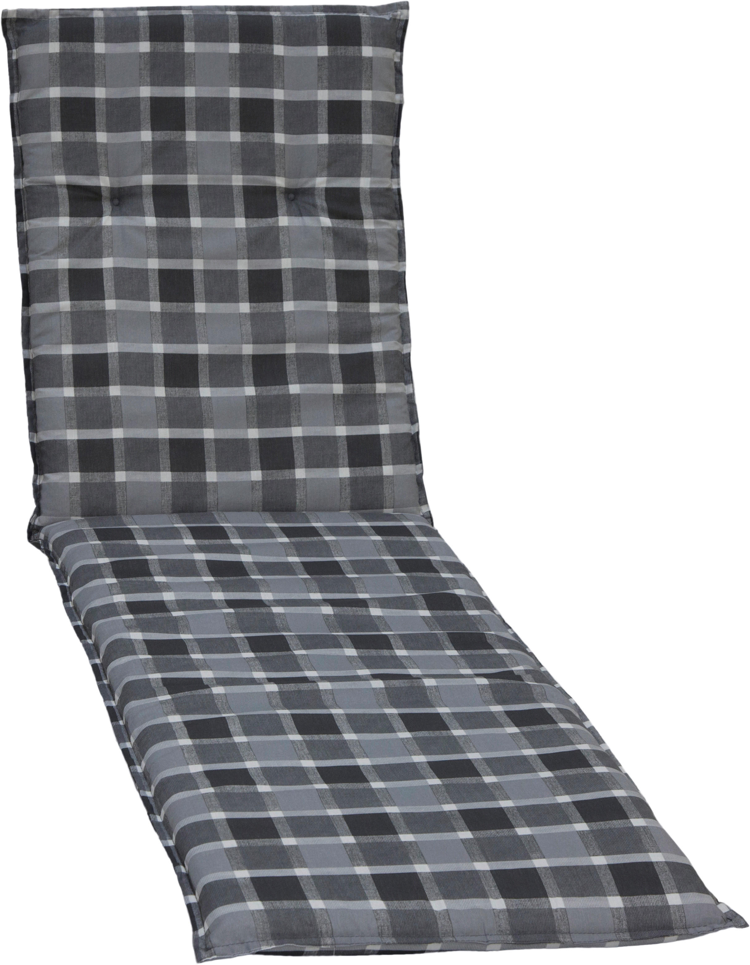 LIEGENAUFLAGE Grau Karo  - Grau, Basics, Textil (193/60/6cm)