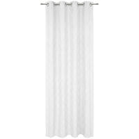 ZAVESA Z OBROČKI  neprosojno   135/245 cm  - bela, Basics, tekstil (135/245cm) - Esposa