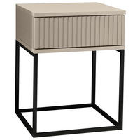 NACHTTISCH 40/51,7/38,5 cm  in Schwarz, Kaschmir  - Kaschmir/Schwarz, Modern, Holzwerkstoff/Metall (40/51,7/38,5cm) - Livetastic