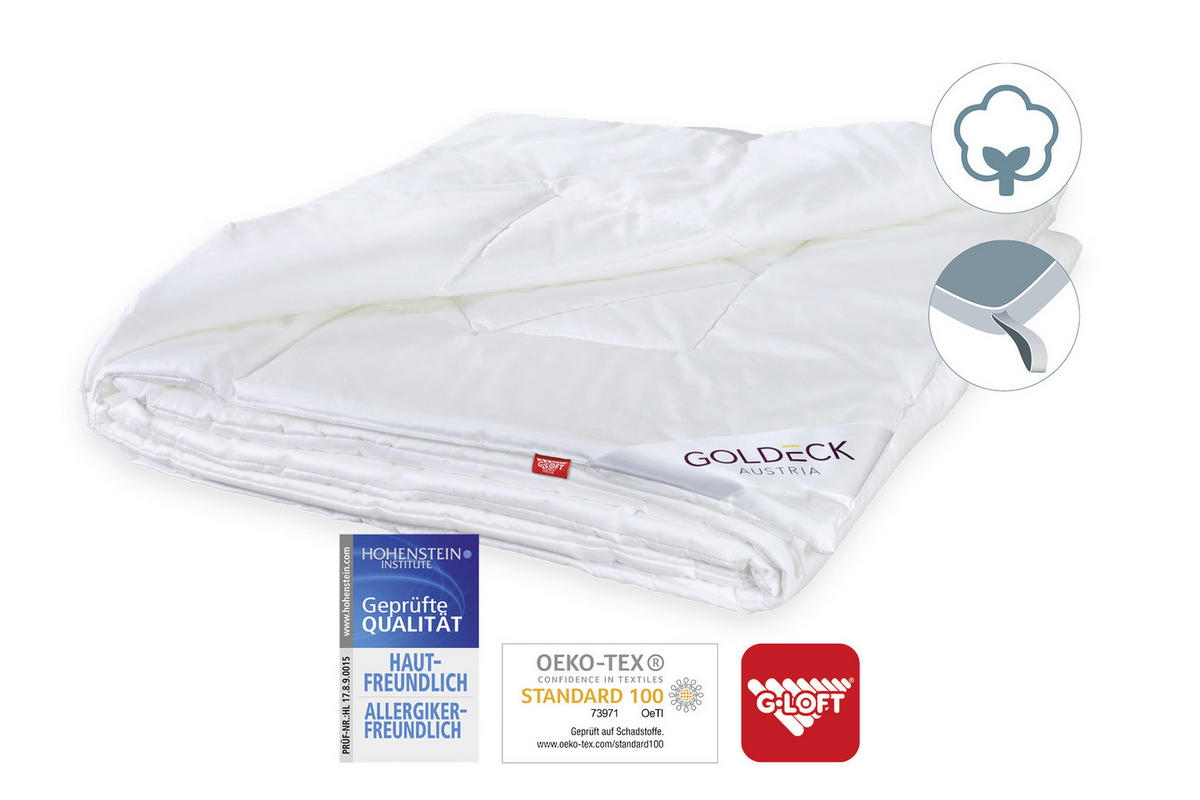 SOMMERDECKE 200/220 cm  - Weiß, Basics, Textil (200/220cm) - Goldeck Austria