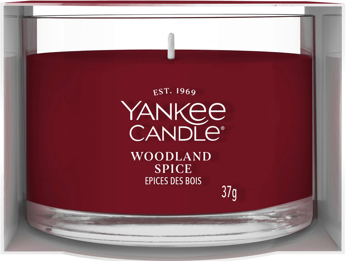 VONNÁ SVÍČKA  - čiré/vínově červená, Basics, parafín/sklo (5,5/4,5/5,5cm) - Yankee Candle