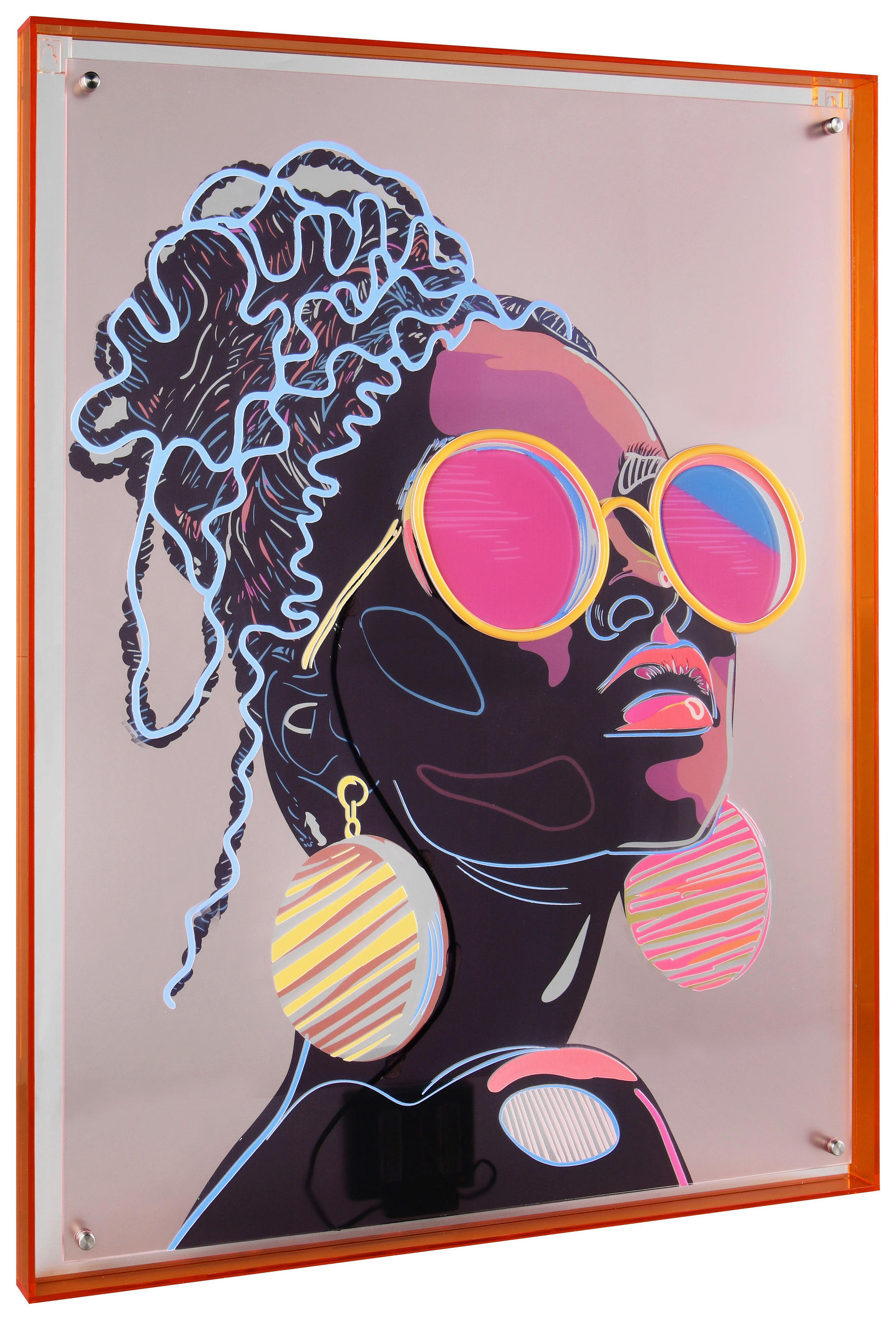 ACRYLGLASBILD Frauen  - Multicolor/Braun, Design, Kunststoff (65/85,4/1,5cm)