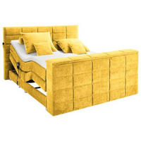 BOXSPRING-ÁGY 180/200 cm  sárga  - sárga, Konventionell, textil (180/200cm) - Carryhome