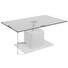 COUCHTISCH rechteckig Grau, Weiß - Weiß/Grau, KONVENTIONELL, Glas/Kunststoff (110/65/46,5-64,5cm) - Venda