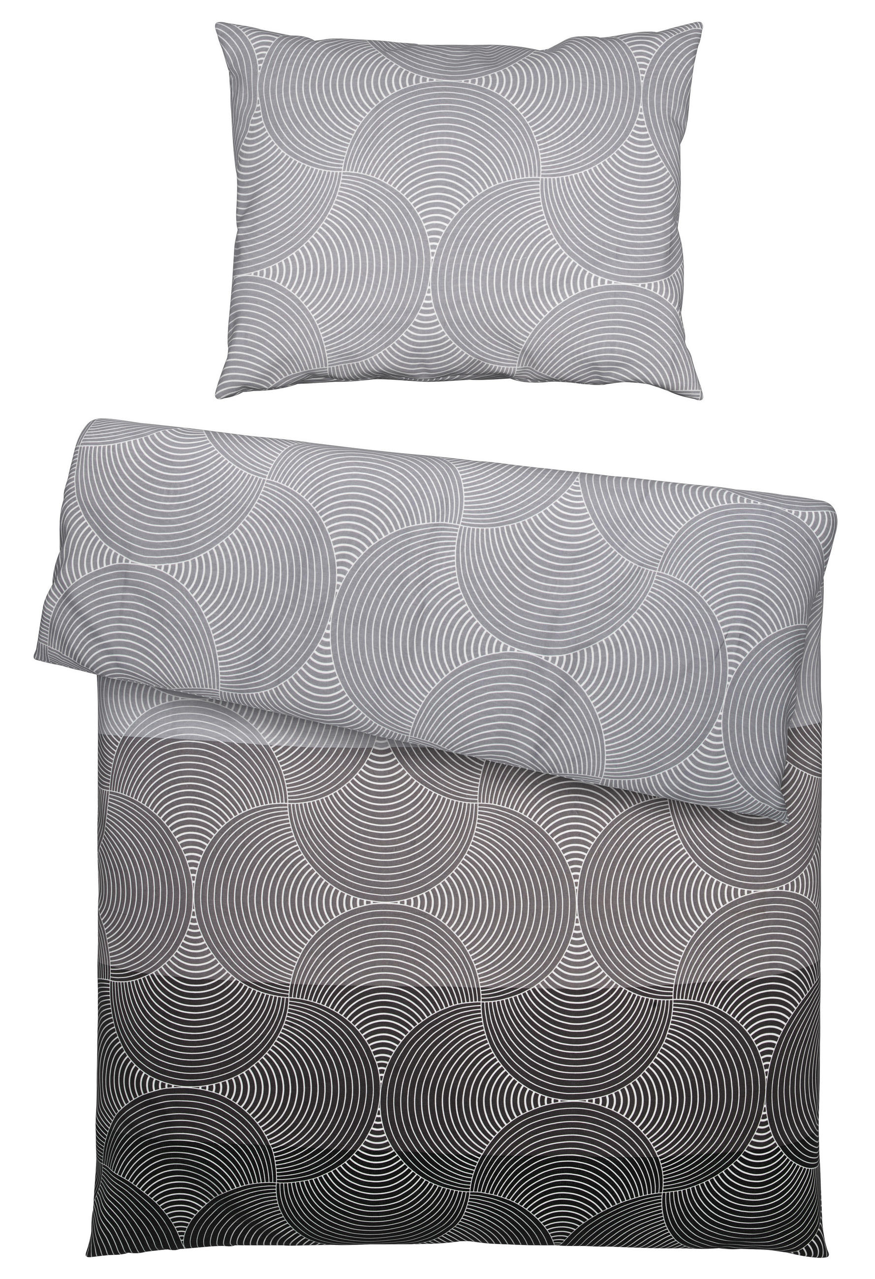 POVLEČENÍ, satén, antracitová, šedá, barvy stříbra, 140/200 cm - šedá/barvy stříbra, Konvenční, textil (140/200cm) - Bugatti