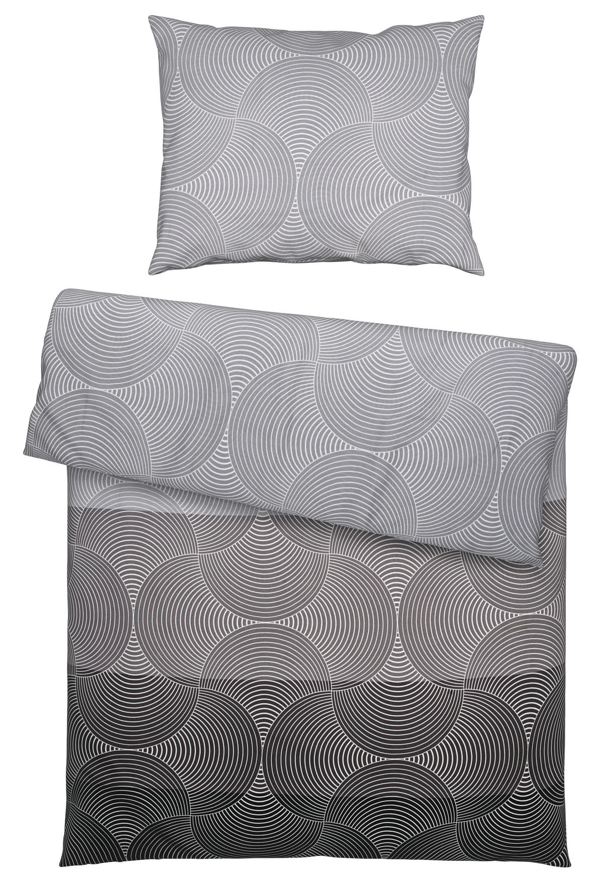 POVLEČENÍ, satén, antracitová, šedá, barvy stříbra, 140/200 cm - šedá/barvy stříbra, Konvenční, textil (140/200cm) - Bugatti