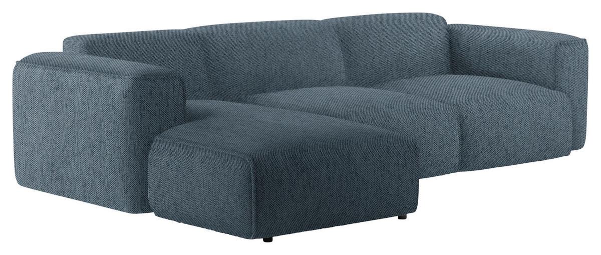ECKSOFA Anthrazit Webstoff Rücken echt  - Anthrazit/Schwarz, Design, Kunststoff/Textil (171/290cm) - home24