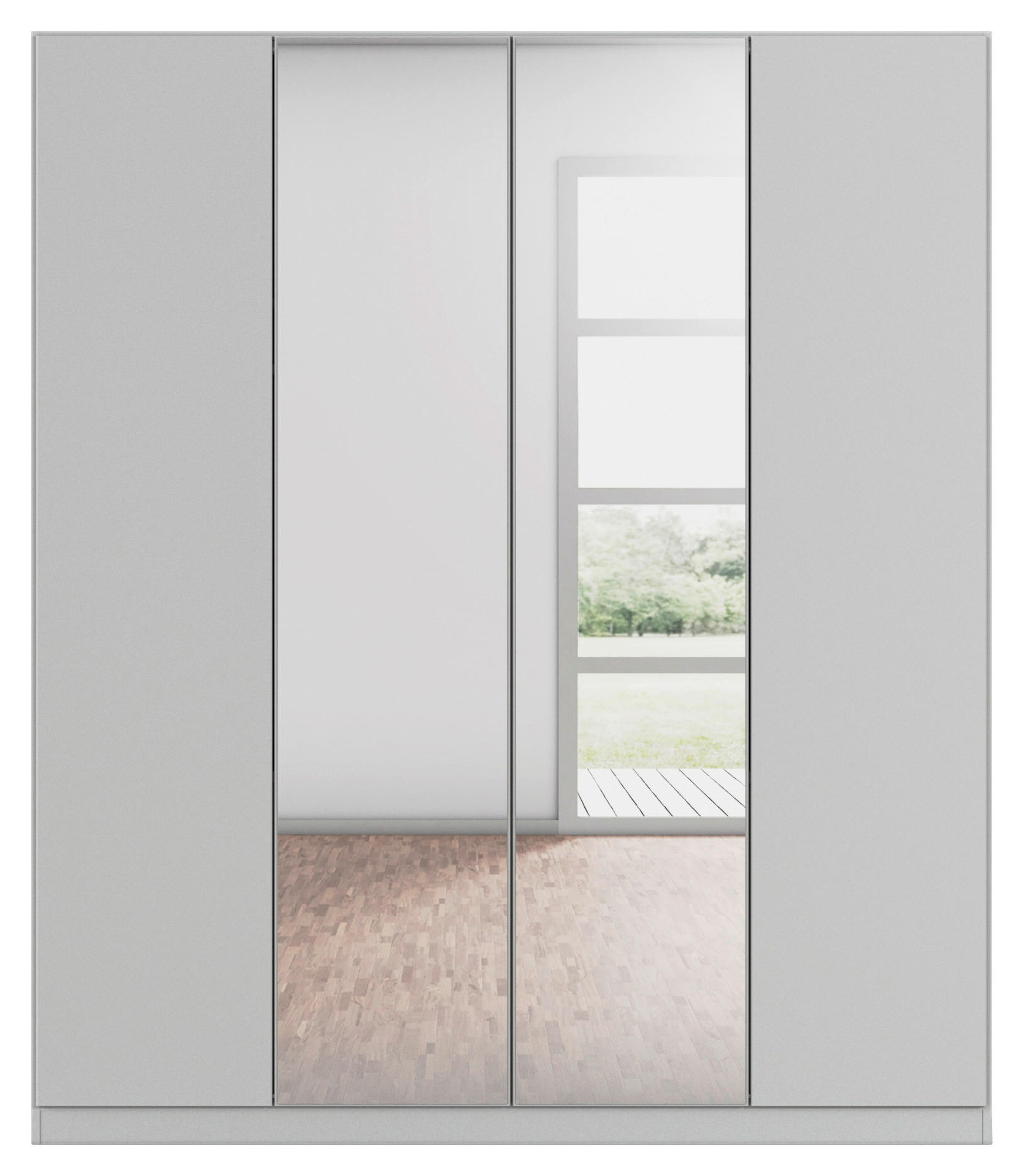FALTTÜRENSCHRANK 181/210/54 cm 4-türig Grau  - Grau, Holzwerkstoff (181/210/54cm) - Boxxx