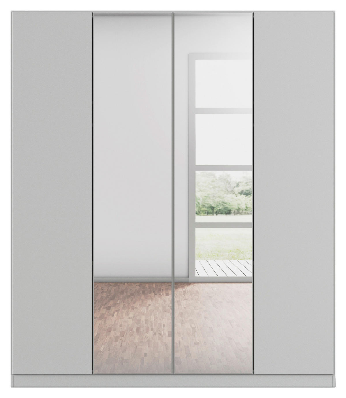FALTTÜRENSCHRANK in Grau  - Grau, Holzwerkstoff (181/210/54cm) - Boxxx