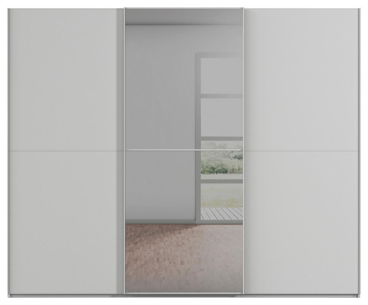 SCHWEBETÜRENSCHRANK  in Grau  - Grau, KONVENTIONELL, Glas/Holzwerkstoff (301/223/68cm) - Novel