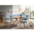 ECKBANK 220/170 cm  in Hellblau, Wildeiche  - Wildeiche/Eichefarben, Design, Holz/Textil (220/170cm) - Venda
