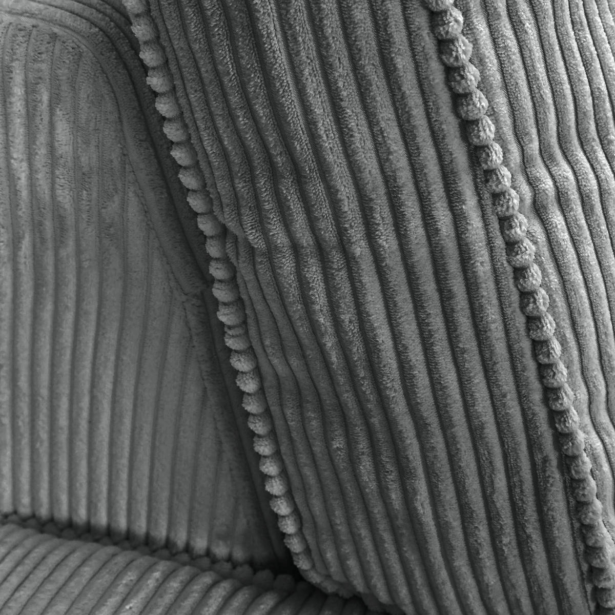 ECKSOFA Dunkelgrau Cord Zierkissen, Rückenkissen, Rücken echt  - Dunkelgrau/Schwarz, MODERN, Kunststoff/Textil (228/307cm) - Carryhome