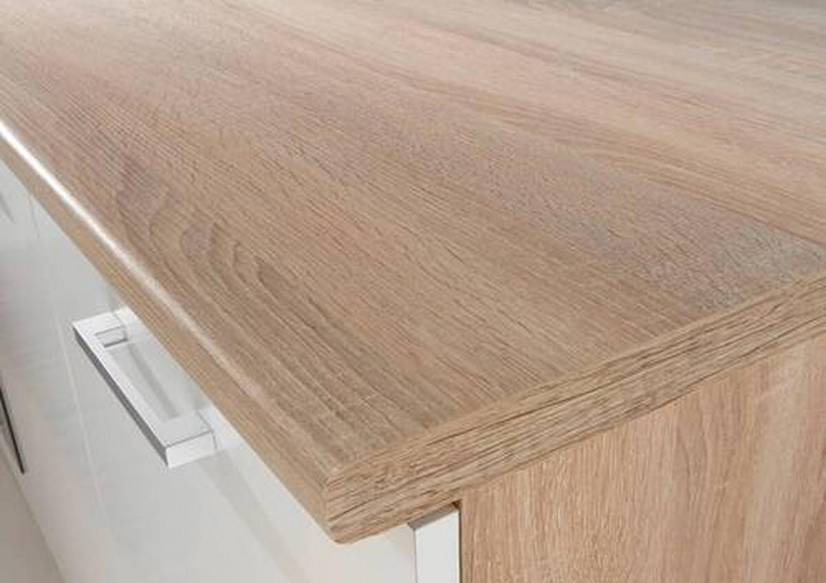 KÜCHENLEERBLOCK 280 cm   in Weiß, Eichefarben  - Wildeiche/Eichefarben, Basics, Holzwerkstoff/Kunststoff (280cm) - Respekta