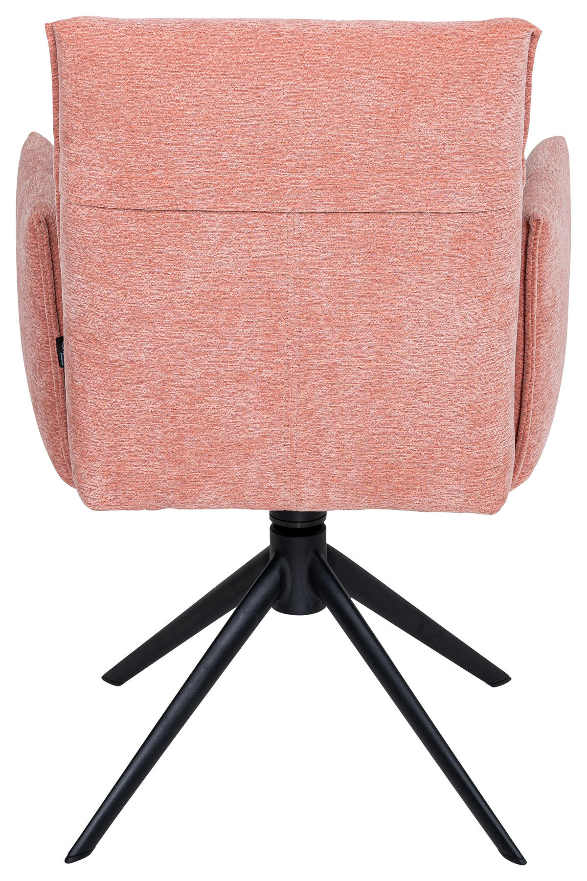ARMLEHNSTUHL  in Eisen Chenille  - Schwarz/Rosa, Design, Textil/Metall (57/89/67cm) - Valnatura