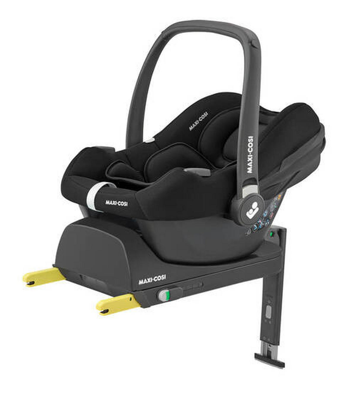 BABYSKYDD Cabriofix i-Size inkl. Cabriofix i-Size Base  - svart, Basics, textil/plast (44/90,5/74cm) - Maxi Cosi Pro