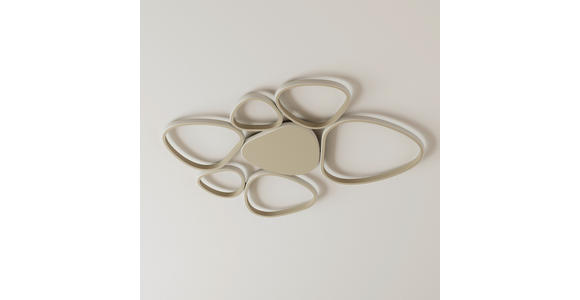 LED-DECKENLEUCHTE Acrux 89,5/79/4 cm  - Sandfarben, Design, Kunststoff/Metall (89,5/79/4cm) - Novel